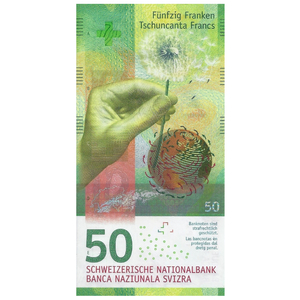 Banknote Schweiz 50 Franken (CHF 50) Zirkuliert