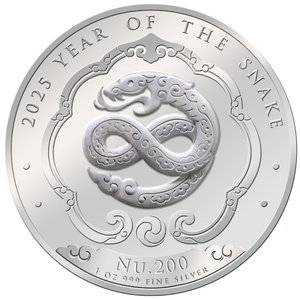 Bhutan: Lunar Year of the Snake 1 oz Silber 2025