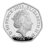 Birmingham 2022 Commonwealth Games UK 50p Silber Proof Piedfort Colour Coin