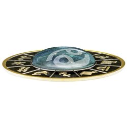 Cameroon: Zodiac Sign - Cancer coloured Silber 2023 Gilded Black Proof Coin