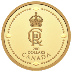 Canada: His Majesty King Charles III's Royal Cypher $200 Gold 2023 Proof 