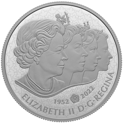 Canada: Queen Elizabeth II’s Reign $50 Silber 2022 Proof Coin 