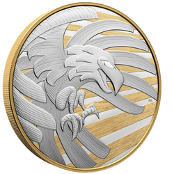 Canada: Raven Brings The Light $250 Silber 2023 Gilded Proof Coin 