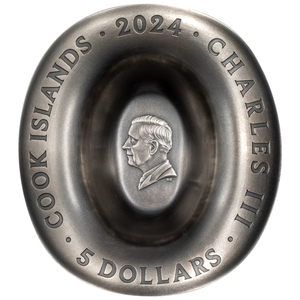 Cook Islands: Cowboy Hat 1 oz Silber 2024 Antiqued Coin