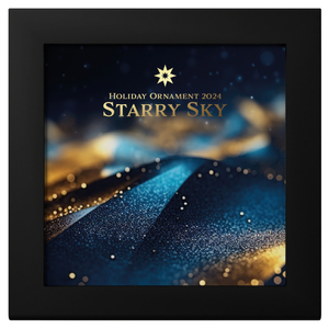 Cook Islands: Holiday Ornament - Starry Sky 1 oz Silber 2024 Gilded Silk Coin