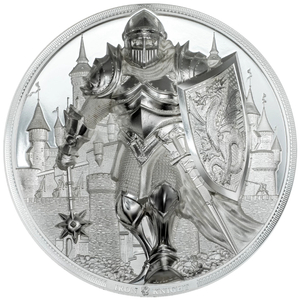 Cook Islands: Iron Knight 5 oz Silber 2024 Proof Ultra High Relief Coin