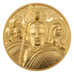 Cook Islands: Sparta 1 oz Gold 2023 Proof Ultra High Relief