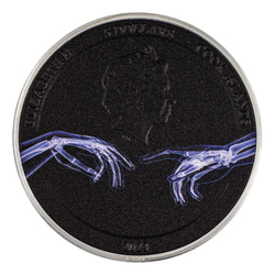 Cook Islands: X-Ray - Creation of Adam coloured 1 oz Silber 2023 Proof Ultra High Relief