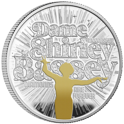 Dame Shirley Bassey coloured 1 oz Silber 2023 Proof