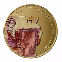 David with Harp coloured 1 oz Gold 2012