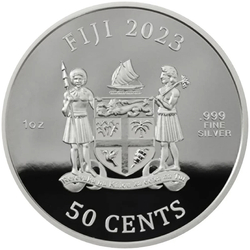 Fiji: Dogs 1 oz Silver 2023 Prooflike