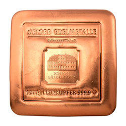 Gaiger Edelmetalle: 1000 gram Kupferbarren