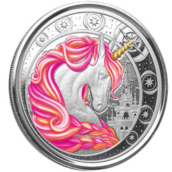 Ghana: Unicorn "Jubilee" coloured 1 oz Silver 2023 Proof (coin in card)