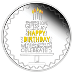 Happy Birthday coloured 1 oz Silber 2022 Proof