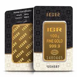 IGR 100 grams Gold Bar LBMA