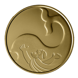 Jonah in the Whale 10 NIS Gold 2010 Proof 