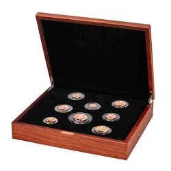 King Charles III Definitives 8 Gold Coins Set 2023 Proof