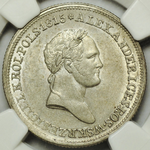 Königreich Polen/Russland Nikolaus I., 2 Zloty 1830 FH NGC MS62