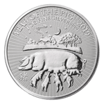 Lunar: Jahr des Schwein 1 oz Silber 2019 Royal Mint