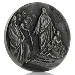 Niue: Biblical - Cast the First Stone 2 oz Silver 2019 Proof Antiqued Coin 