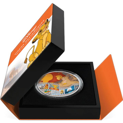 Niue: Disney Cinema Masterpieces - The Lion King coloured 3 oz Silber 2022 Proof