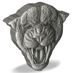 Niue: Fierce Nature - Leopard 2 oz Silber 2023 Antique Finish