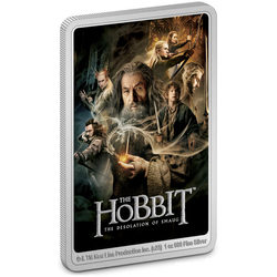 Niue: The Hobbit Poster - The Desolation of Smaug coloured 1 oz Silber 2023 Proof