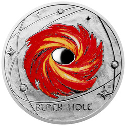 Niue: The Milky Way - Black Hole coloured $1 Silber 2023 Proof