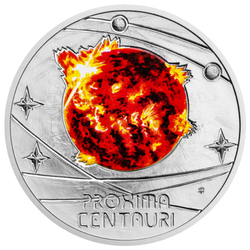 Niue: The Milky Way - Proxima Centauri coloured $1 Silber 2023 Proof