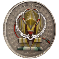 Niue: World of Cryptids - Rolling Calf $2 coloured Silver 2023 High Relief Antiqued Coin