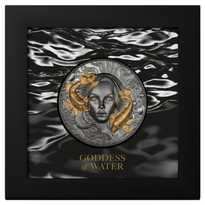 Palau: Goddess of Water 2 oz Silber 2024 Gilded Black Proof