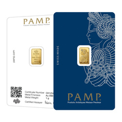 Pamp Suisse Fortuna Veriscan 1 gram Gold Bar LBMA