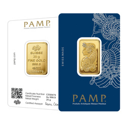 Pamp Suisse Fortuna Veriscan 20 gram Gold Bar LBMA