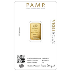 Pamp Suisse Fortuna Veriscan 5 gram Gold Bar LBMA