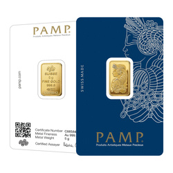 Pamp Suisse Fortuna Veriscan 5 gram Gold Bar LBMA