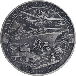 Patriot: World War II 1 oz Silber 2019 Antiqued Round Coin