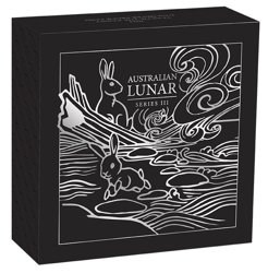 Perth Mint: Lunar III - Year of the Rabbit 1/2 oz Silber 2023 Proof