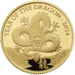 Royal Mint Lunar: Year of the Dragon 1/4 oz Gold 2024 Proof