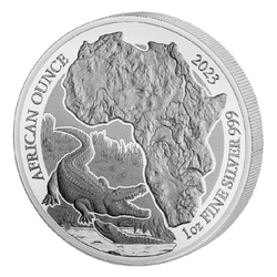 Rwanda: African Ounce - Nile Crocodile 1 oz Silver 2023 Proof