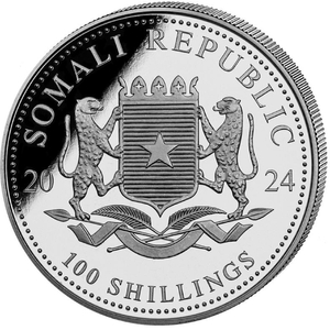 Somalia: African Wildlife - Leopard 1 oz Silber 2024