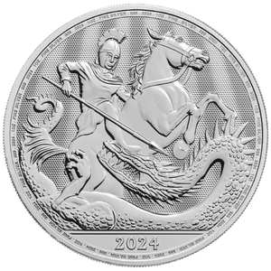 St George and the Dragon 1 oz Silber 2024 Coin