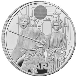 Star Wars: Luke Skywalker and Princess Leia 1 oz Silber 2023 Proof 