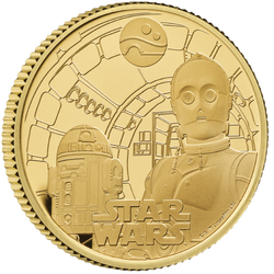 Star Wars: R2-D2 and C-3PO 1/4 oz Gold 2023 Proof