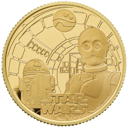 Star Wars: R2-D2 and C-3PO 1/4 oz Gold 2023 Proof