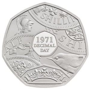 The 50th Anniversary of Decimal Day 2021 Proof Piedfort Coin