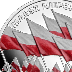 The Independence March coloured 10 PLN Silber 2023 Proof