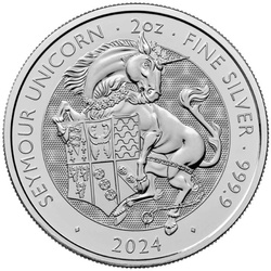 The Royal Tudor Beasts: The Seymour Unicorn 2 oz Silber 2024