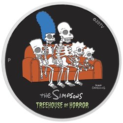 Tuvalu: The Simpson - Treehouse Of Horror coloured 1 oz Silver 2022