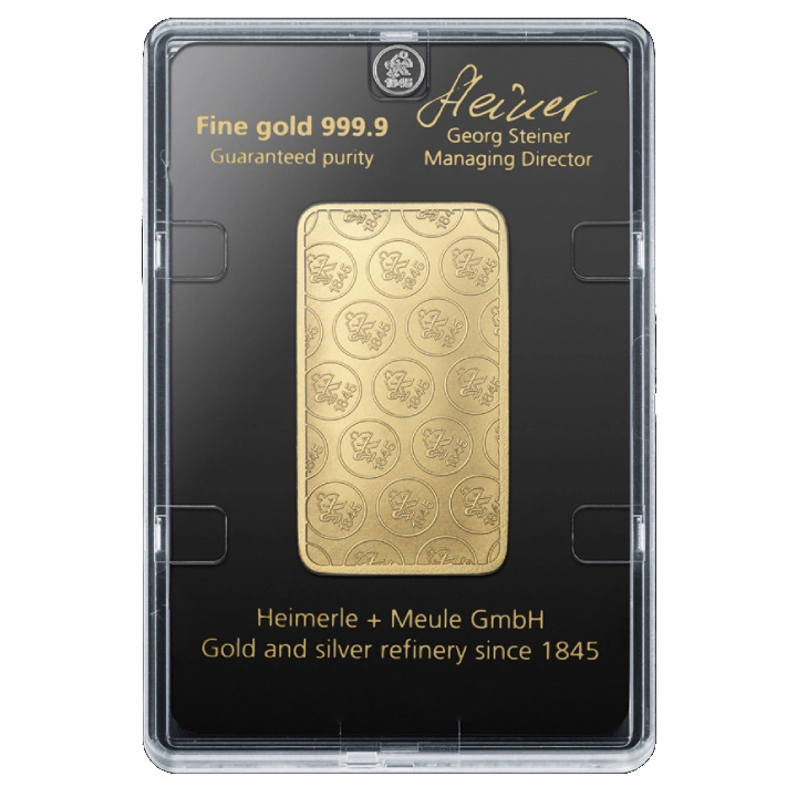 Goldbarren 50 g Heimerle Meule