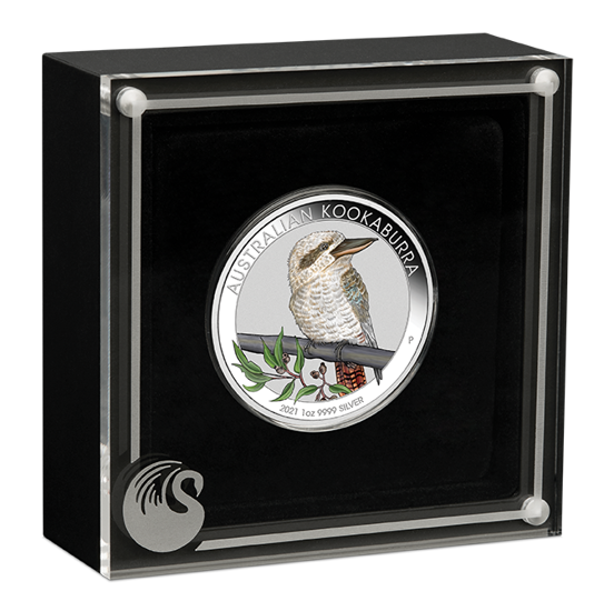 World Money Fair Berlin 2021: Kookaburra 1 oz Silber 2021 Colorized
